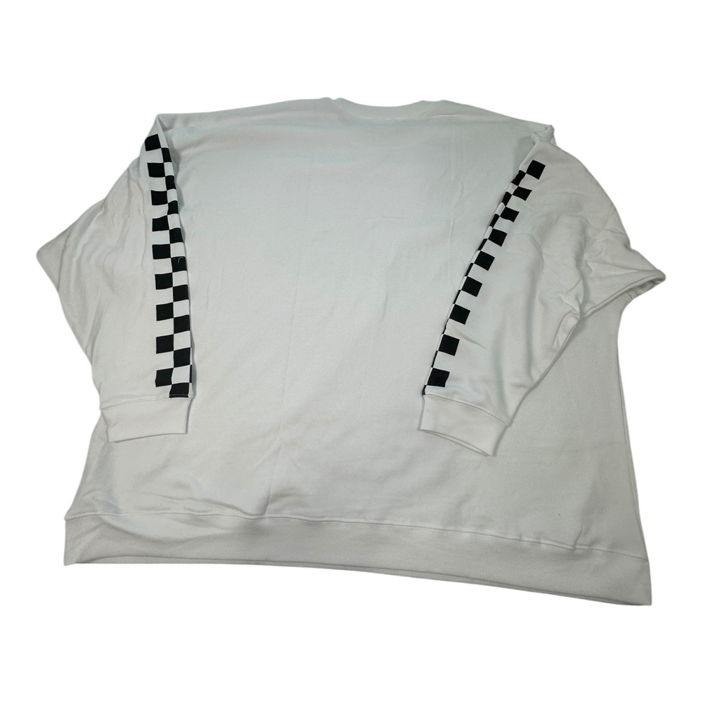 Ascot + Hart White Graphic Sweatshirt 1986 SoCal Speedway Racing Checkered 3X - Picture 2 of 14